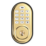 Yale Assure Lock Push Button Deadbolt, Standalone (No Smart Module), Lifetime Brass